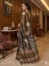 Ktd 2091 Handloom Fabric Digital Printed Saree Wholesale Clothing Suppliers In India